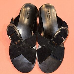 New Rag & Bone Sandals With Silver Buckle. Black. Size 37.